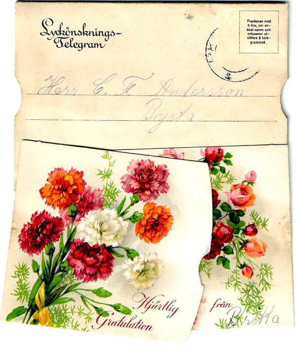 Gratulationskort från Britta